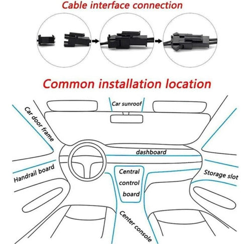 Car Cold Light Line Neon Flexible LED Light Strip for Cars with Cigarette Lighter 3