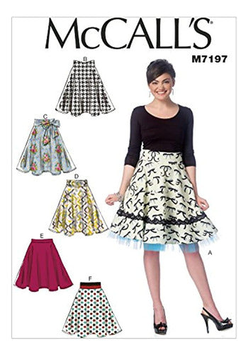 McCall's Patterns M7197 Skirt Sizes A5 6 8 10 12 14 0