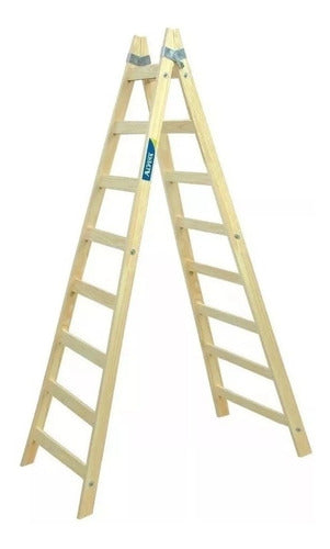 Alpina Wooden Painter Ladder Reinforced 8 Steps 0