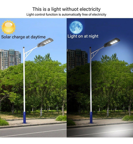 Solar Ledimp Luminaria Solar Luz Calida 60w Sensa Movimiento+ Soporte 2