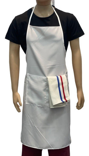 Manteleria Carim Gastronomic Kitchen Apron with Pocket, Stain Resistant 1