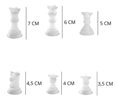 Silicone Mold Set 6 Pieces Chess 3D Individual 1