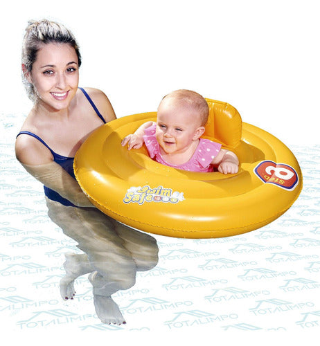 Bestway 32096 Inflatable Baby Swim Seat for Pool with Triple Ring Design - Safe and Durable 0