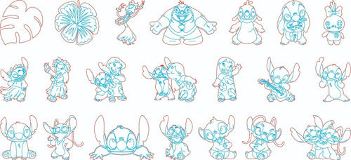 21 Lilo Characters 10cm MDF Figures 0