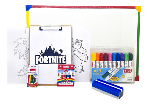Art Kit for Kids - Child Set Chalkboard 60x40 Sonic 0