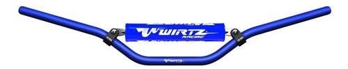 WIRTZ X6 22mm Low Blue Handlebar + Red Lock-on Grips 2
