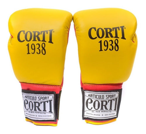 Corti Boxing Gloves 16 Oz Leather Kickboxing Professionals 51