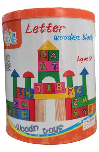 Generic Wooden Shape Assembly Bucket with Letters (yx2065) 0