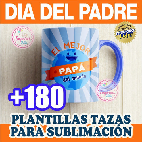 Mega Pack Sublimacion Tazas Dia Del Padre Feliz Dia Diseños 1