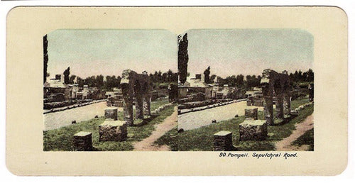 Foto Estereoscopica Stereo Antigua 90 Pompeya B4 0