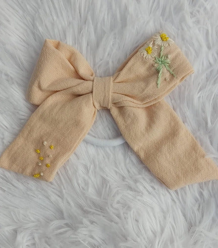 Exclusive Embroidered Bow Hair Ties for Girls 5