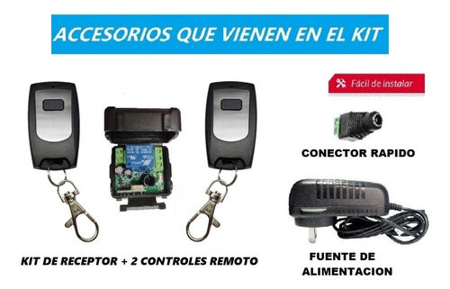 Tebas Wireless Receiver Kit with 2 Remote Control Keychains KX 2