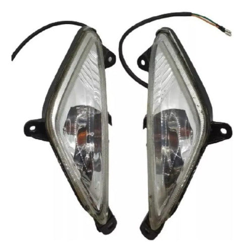 Farol Giro Delantero Moto Juego Gilera Smash Y Varias Rev Mm 1