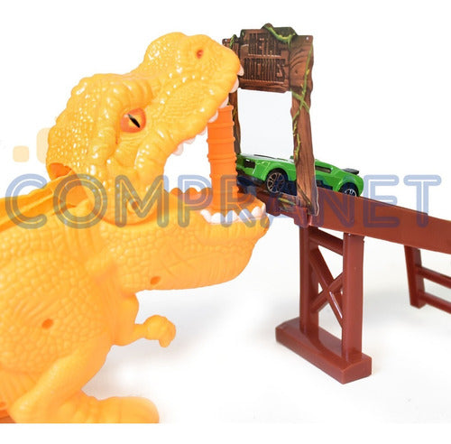 Dinosaur T-Rex Race Track with Ramp, Includes 1 Car - 11624 4