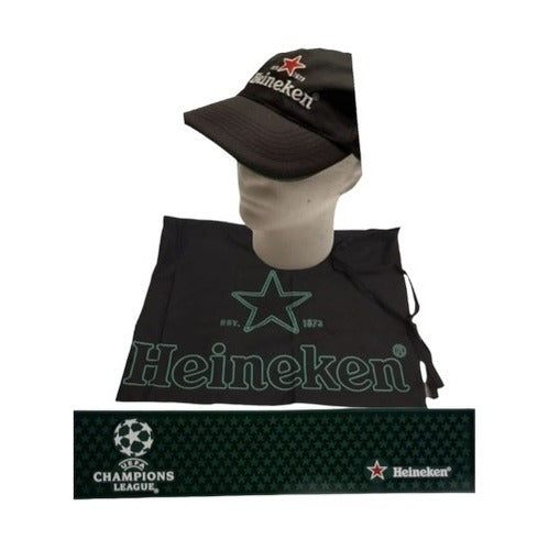 Heineken Delantal Faldon + Gorra + Barmat Champions League 0