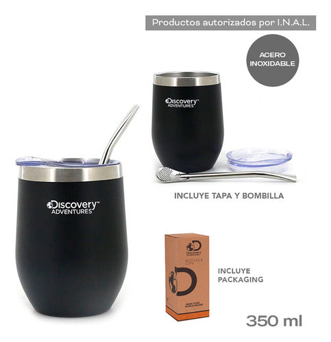 Discovery Adventures Stainless Steel Mate Thermos Cup with Lid and Straw 11
