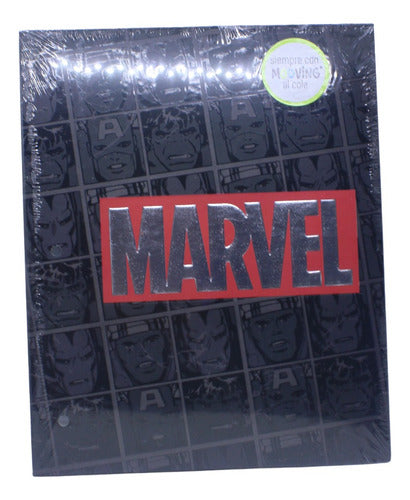 Mooving Carpeta N3 Dos Tapas Marvel Heroes Personajes Caras Vengador 0