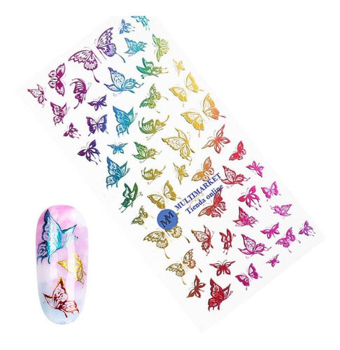 Self-Adhesive Nail Stickers - Butterflies - Nail Art 139