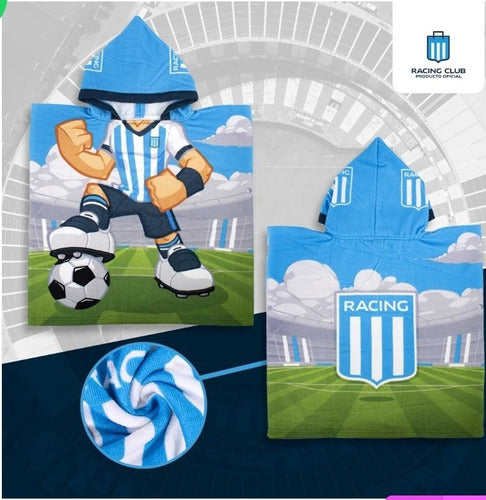 Ponchito Infantil Original Más Bolso De Regalo Racing Club 0