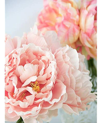 Tinsow Artificial Peony for Home Decoration, 5 Pieces 3