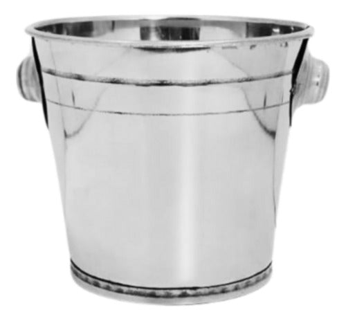 Carballeda Ice Bucket with Pompon 10cm for 2 Persons Stainless Steel 0