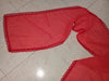 Red Lace Trim Gauze Scarf 160 x 30 cm 1