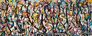 Cuadros Ballester Classic Jackson Pollock Mural 120x45 Canvas 2