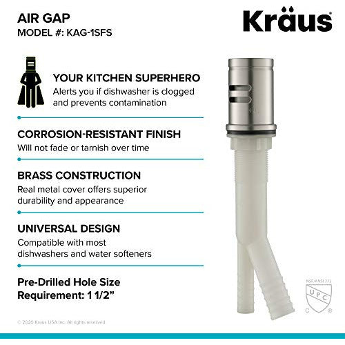 Kraus Dishwasher Air Gap - H 4