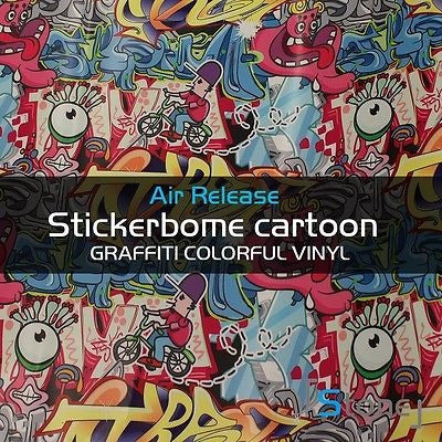 24  X 59  Stickerbomb Cartoon Jdm Vinilo Wrap Autoadhesivo W 1