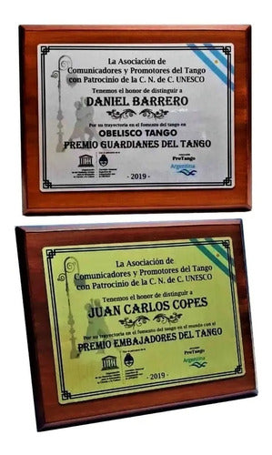 Placas Conmemorativas Grabado Laser 24x20 Cm Premio Plaqueta 0