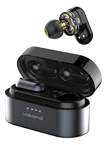 Volkano X Dual Dynamic Drivers Wireless Earbuds, Ipx5 Water- 0