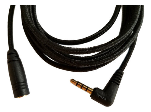 Ienzagencables 12 Feet 3.5mm TRRS 4-Pole Male to Female Audio Extension Cable 0