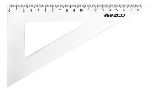 Ezco Transparent Acrylic Triangle 60° 23cm 0