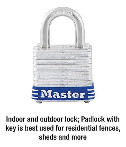 Candado Master Lock 7d Para Exteriores Con Llave, 1 Paquete 1