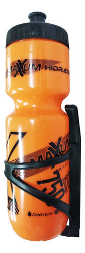 Maxxum Caramañola Bicicleta 750ml Con Pico Antiderrame Y Soporte 0