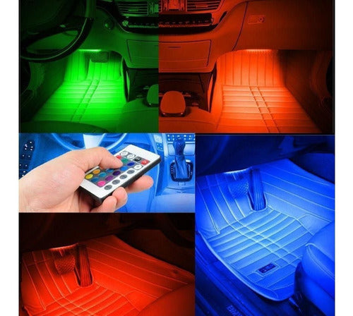 Genérica LED RGB Tuning Strip for Car Interior with Remote Control 5