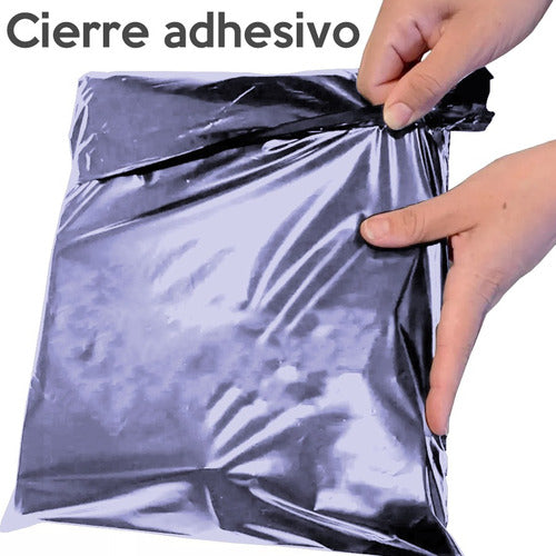 Bolsas E Commerce Grises 20x35 Calidad Premium X100 2