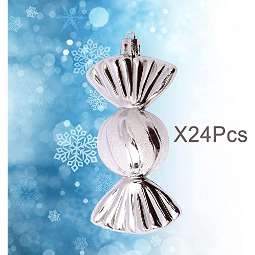 Christmas Tree Ornament 11cm 24pcs. Silver 3