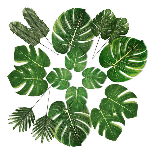 PartyWoo Palm Leaves, 34 Pieces Artificial Leaves 0