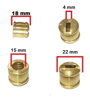 5 Pçs Botão Redondo 22 Mm Cutelaria Faca Guarda Latão Rasgo4 1