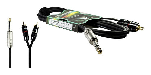 Revolution 1/4 (6.5mm) Stereo to Dual RCA Plug Cable 1