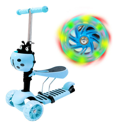 Price Mania 3-In-1 Light-Up Reinforced Kids Scooter Walker 0