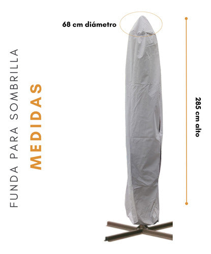 Premium Waterproof Umbrella Cover 4x4 - 285x68 Heavy Duty Double Layer PVC Fabric 1