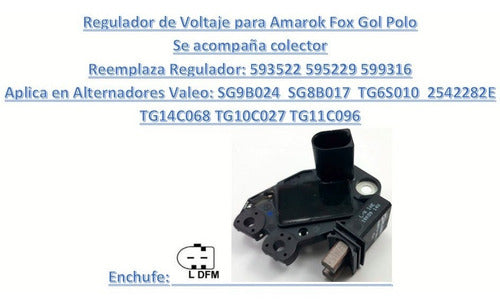 Regulador De Voltaje Para Amarok Fox Gol Polo P/alt Valeo 1