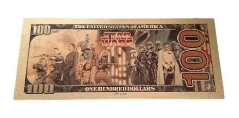 Billete Plata 100 Dolares De Coleccion Star Wars Boba Fett 1