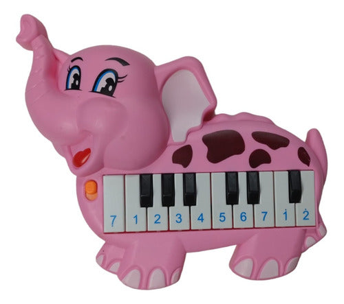 Generic Elephant-Shaped Musical Piano - Battery Operated 2