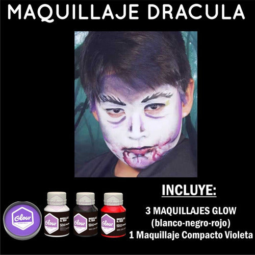 Kit Maquillaje Calabaza Personaje 6 Glow Halloween 6