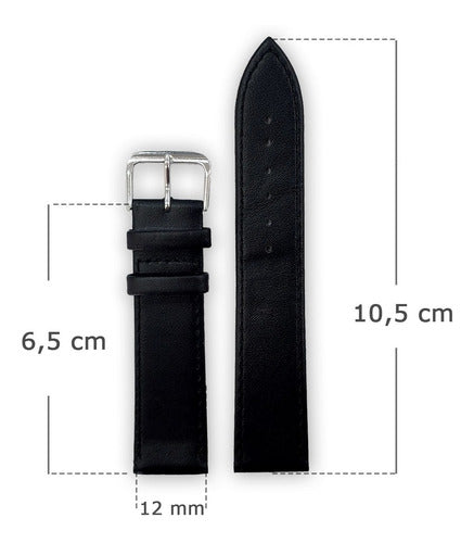 Cardinal 14mm Leather Watch Strap for Casio, Tressa, Tommy Women 12