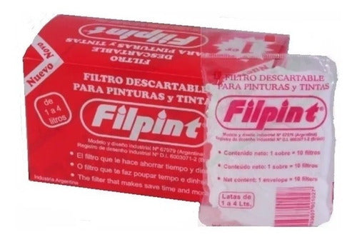 Filpint Filtro Descartable Para Pintura - Bolsa X10 Unidades 0