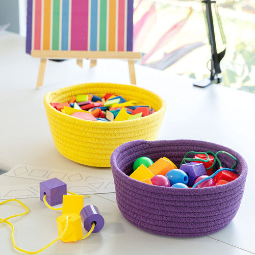 Focus Toys Rainbow Basket Set - High Quality Playtime Organizer 6